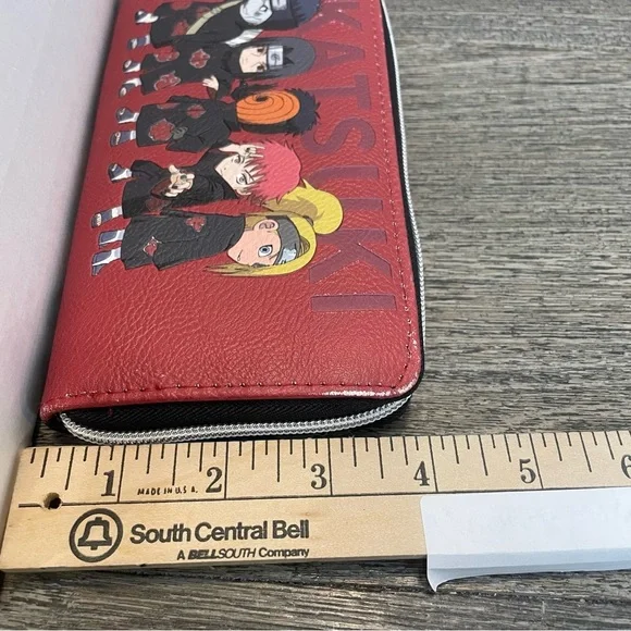 Red Akatsuki Anime Wallet Naruto itachi Tobi. Clouds. Pre-owned - Picture 7 of 9